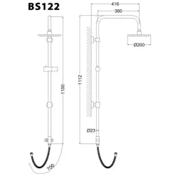 Alternative view of Bộ thân sen cây rời CAESAR BS122 nóng lạnh