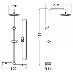 Alternative view of Bộ thân sen cây rời CAESAR BS126 bát tròn 220mm