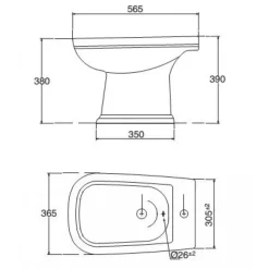 Alternative view of Bồn tiểu nữ Viglacera VB3 đặt sàn