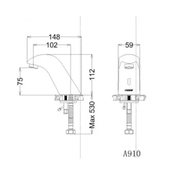 Alternative view of Vòi cảm ứng CAESAR A910 cho lavabo 1 lỗ