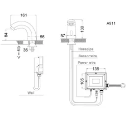 Alternative view of Vòi cảm ứng CAESAR A911 cho chậu 1 lỗ