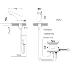Alternative view of Vòi cảm ứng CAESAR A912 cho lavabo 1 lỗ