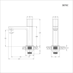 Alternative view of Vòi lạnh lavabo Caesar B076C