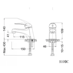 Alternative view of Vòi lạnh lavabo Caesar B109C
