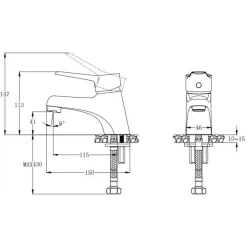 Alternative view of Vòi lạnh lavabo Caesar B111C