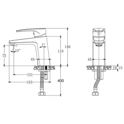 Alternative view of Vòi lạnh lavabo Caesar B119C