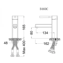 Alternative view of Vòi lavabo nóng lạnh CAESAR B460CU