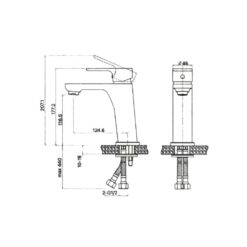 Alternative view of Vòi lavabo nóng lạnh CAESAR B500CU xả nhấn cho chậu 1 lỗ