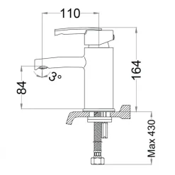 Alternative view of Vòi lavabo nóng lạnh CAESAR B540CU