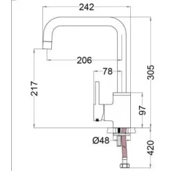 Alternative view of Vòi rửa chén nóng lạnh Caesar K685C gắn chậu Inox