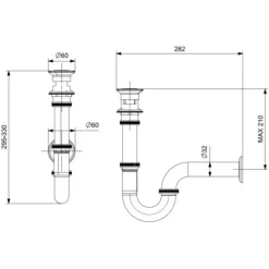 Alternative view of Siphon nắp lật Viglacera VG814 (VGSP4)