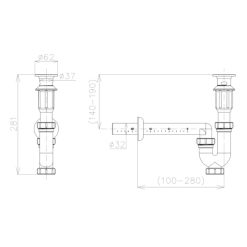 Alternative view of Siphon nắp lật Viglacera VG817.1 nhựa