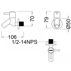 Alternative view of Vòi xả nước lạnh Caesar W047C