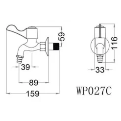 Alternative view of Vòi lạnh gắn tường Caesar WP027C