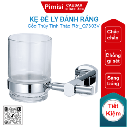 Kệ để ly đánh răng Caesar Q7303V đơn inox 304