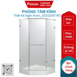 Phòng tắm kính Caesar SD5320AT-RO góc vát