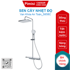 Sen cây nhiệt độ CAESAR S658C mạ crom/niken sáng bóng