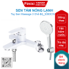 Sen tắm nóng lạnh Caesar S393CW màu trắng tay sen massage