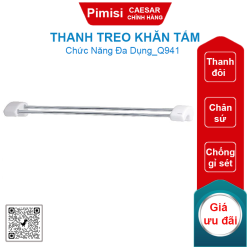 Thanh treo khăn tắm Caesar Q941 thanh đôi chân sứ