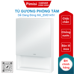 Tủ gương phòng tắm Caesar EM0145V treo màu trắng