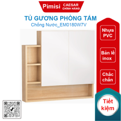 Tủ gương phòng tắm Caesar EM0180W7V treo màu vân gỗ