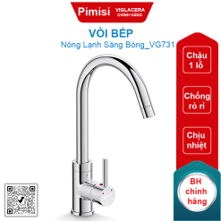 Vòi bếp Viglacera VG731 (VSD7031) nóng lạnh sáng bóng
