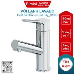 Vòi lạnh lavabo CAESAR B190C rút dây