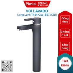 Vòi lavabo Caesar B571CBU nóng lạnh thân cao màu đen