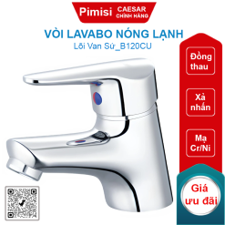Vòi lavabo nóng lạnh CAESAR B120CU bộ xả nhấn