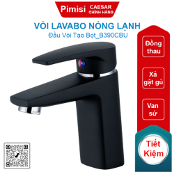 Vòi lavabo nóng lạnh CAESAR B390CBU màu đen sơn tĩnh điện
