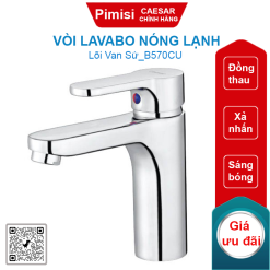 Vòi lavabo nóng lạnh CAESAR B570CU bộ xả nhấn