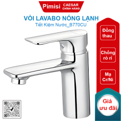 Vòi lavabo nóng lạnh CAESAR B770CU bộ xả nhấn