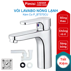Vòi lavabo nóng lạnh CAESAR BT570CU kèm co P