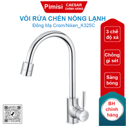 Vòi rửa chén nóng lạnh Caesar K325C 3 chế độ xả