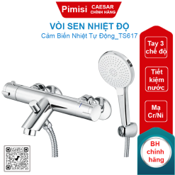 Vòi sen nhiệt độ Caesar TS617 tay 3 chế độ