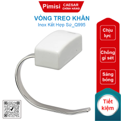 Vòng treo khăn Caesar Q995 inox chân sứ