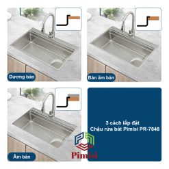 Lắp đặt bồn rửa chén Pimisi PR-7848