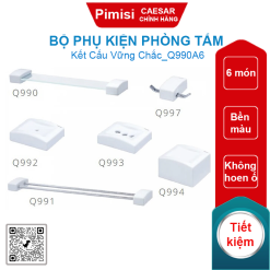 Bộ phụ kiện Caesar Q990A6 phòng tắm 6 món bằng sứ