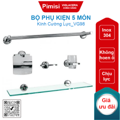 Bộ phụ kiện Viglacera VG98 (VGPK08) inox 5 món