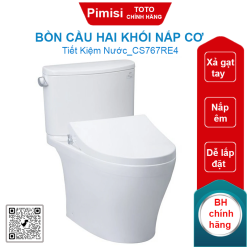 Bồn cầu hai khối nắp cơ TOTO CS767RE4