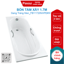 Bồn tắm TOTO FBY1720NHPE#W xây gang tráng men 1.7M