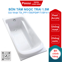 Bồn tắm TOTO PPY1560PE#P/TVBF411 ngọc trai 1.5M