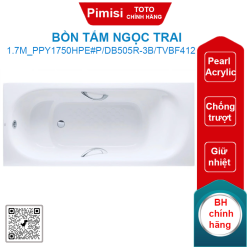 Bồn tắm TOTO PPY1750HPE#P/DB505R-3B/TVBF412 ngọc trai 1.7M