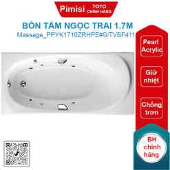 Bồn tắm TOTO PPYK1710ZRHPE#S/TVBF411 ngọc trai massage 1.7M