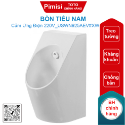 Bồn tiểu nam Toto USWN925AEV#XW cảm ứng điện 220V 0.5L