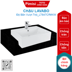 Chậu lavabo TOTO LT647CR#XW bán âm bàn