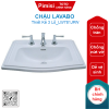 Chậu lavabo TOTO LW781J#W dương vành 3 lỗ