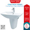 Chậu rửa lavabo Caesar L2365/P2443 treo tường chân ngắn