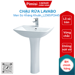 Chậu rửa lavabo Caesar L2365/P2445 treo tường chân dài
