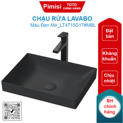Chậu rửa lavabo TOTO LT4715G17#MBL đặt bàn màu đen mờ